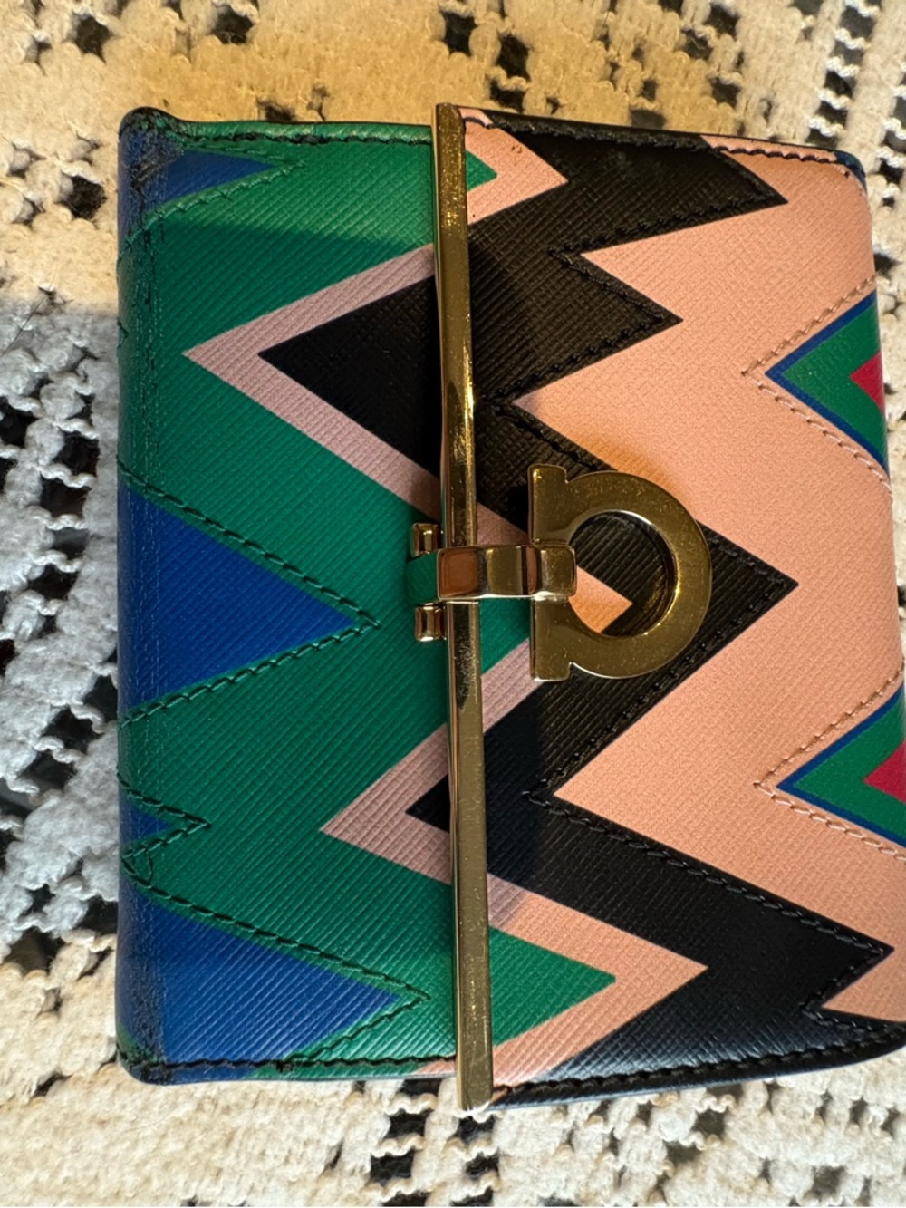 Salvatore Ferragamo Chevron-Print Wallet